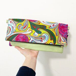 NEW One Of Each Abstract Print Clutch Handbag